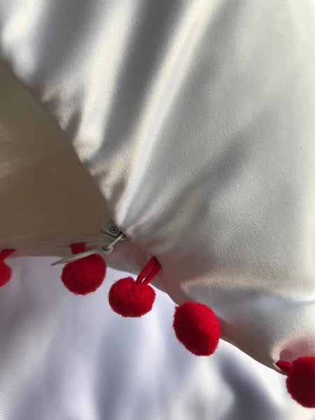 10Pcs Sublimation Blank Pillow Case with Dot Edge DIY Printed Home Sofa Decor