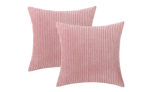 Striped Velvet Cushion Covers – Soft Decorative Pillowcases for Sofa & Bed