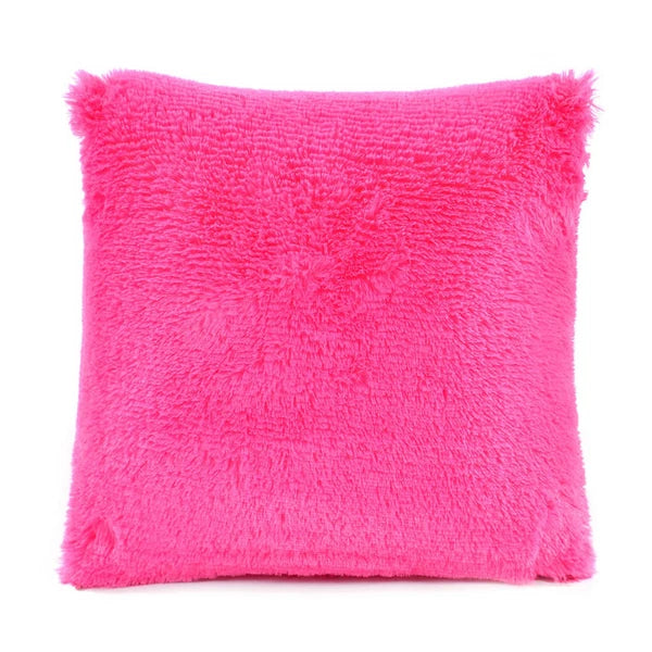 Cushion Cover Solid Color Soft Pillowcase Office Home Bed Sofa Car Décor New