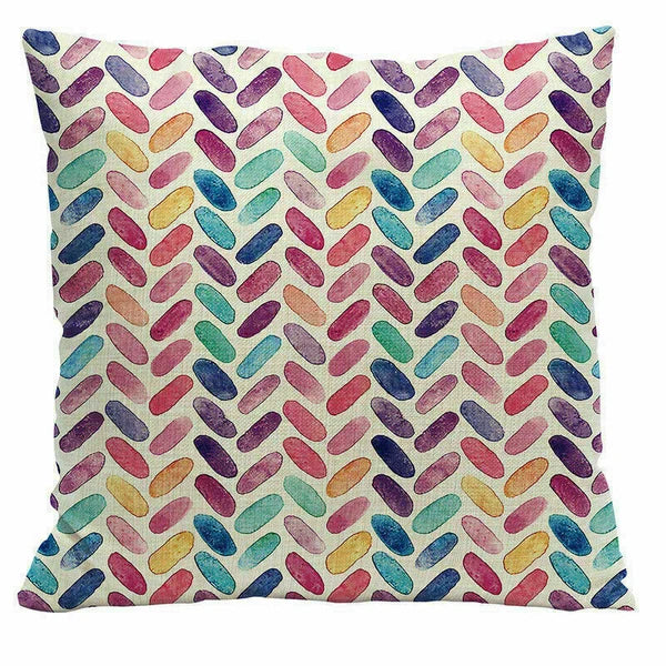 Decor Cushion Office Cover Case Sofa Geometry 18" Home Color