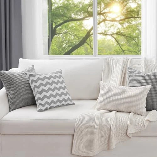 4 Packs Decorative Throw Pillow Covers 16x16 Inch for Living Room Couch Bed,