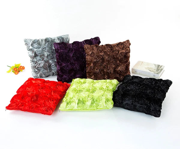 Plain Fluffy Classic Comfy Cushion Cover Cotton Linen Throw Pillow Case Bed Sofa