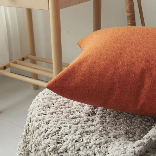 Home Use Sofa Living Room Bedside Back Cushion Cotton Linen Included Solid Color