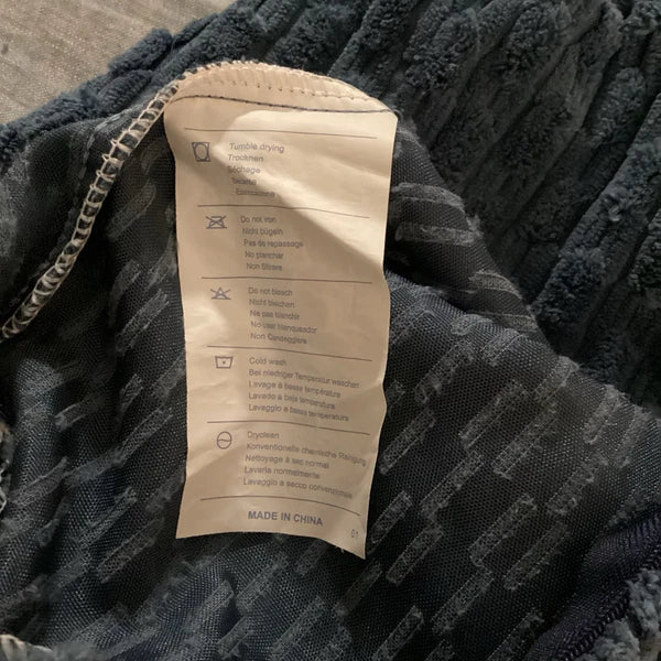 Corduroy Throw Pillowcase Set of 2 Soft Decorative Cushion Covers for Sofa Navy