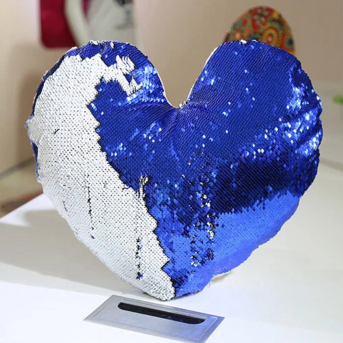 Sublimation Blank Reversible Sequin Pillow Case Cushion Cover for Home Sofa Car