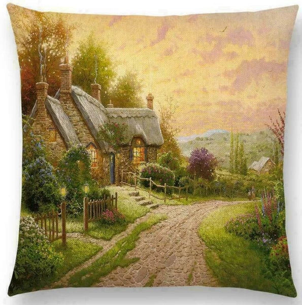Scenery Country Sofa Decor Pillow Case Throw Cushion Cover Gift