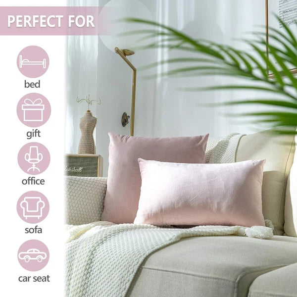 Super Soft Decorative Velvet Cushion Covers for Sofa Couch Bed, 20 X 20 Inch (50