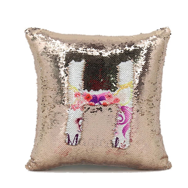 New Sublimation Blank Reversible Sequin Magic Pillowcase Home Sofa Car Decor
