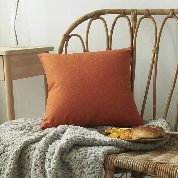 Home Use Sofa Living Room Bedside Back Cushion Cotton Linen Included Solid Color