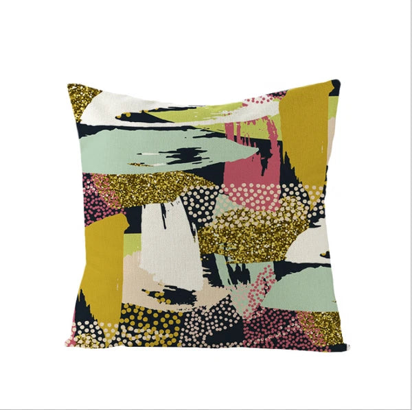 18" CUSHION COVER PHOTO SOFA BED VINTAGE MODERN NOVELTY Flax Pillow Case