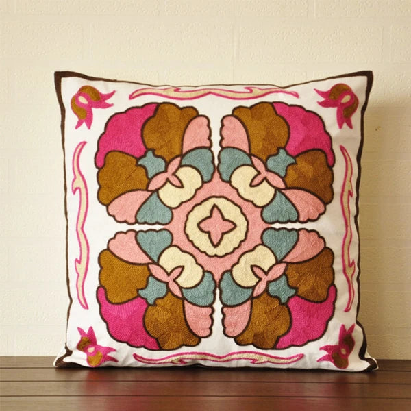 Boho Cushion Cover Bohemian Throw Pillow Case Ethnic Sofa Bed Embroidery NEW