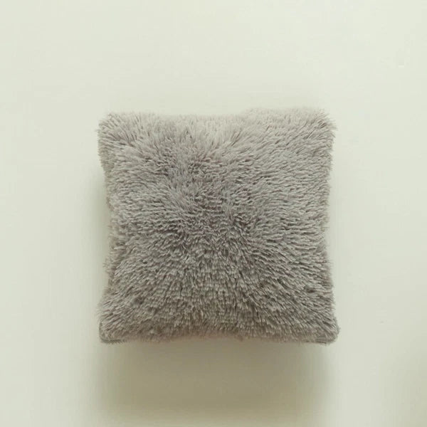 Fluffy Faux Fur Shaggy Pillow Case Plush Cushion Cover Sofa Bed Home Decor 17"