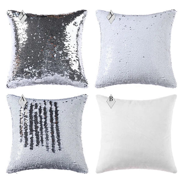 10Pcs Blank Reversible Sequin Pillowcase Home Sofa Car Decor for Sublimation New