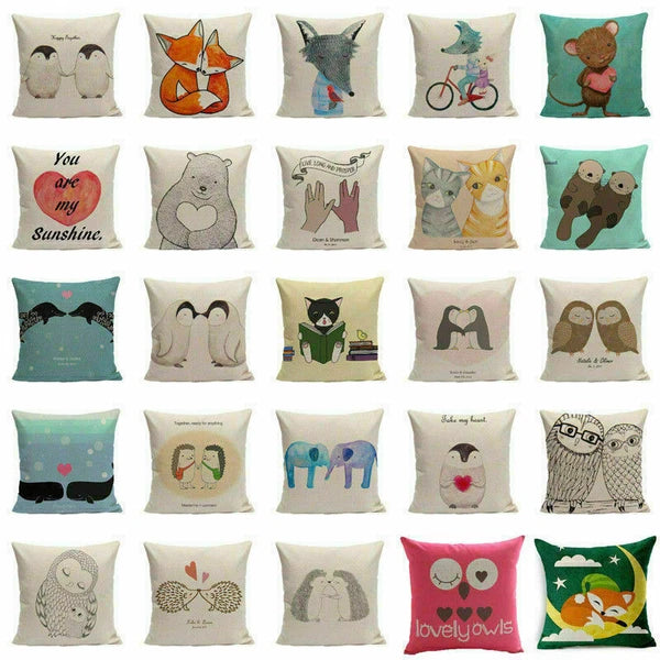 Decor Home Sofa  Animal Cartoon Cushion Case Cover Pillow Fashion