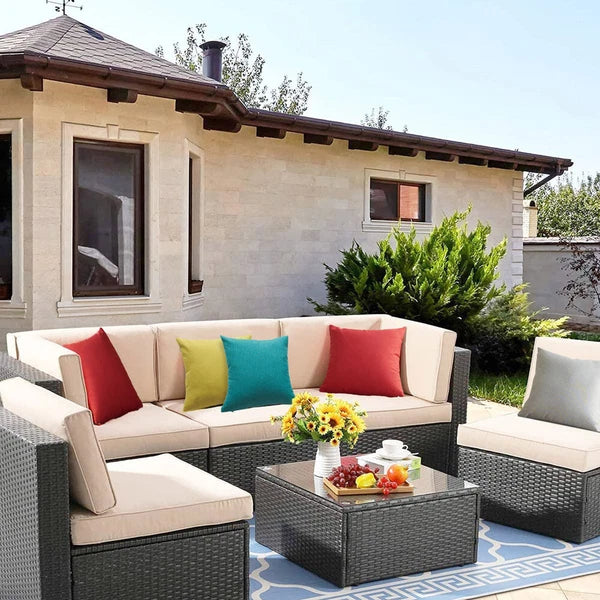 Home Use Sofa Living Room Bedside Back Cushion Cotton Linen Included Solid Color