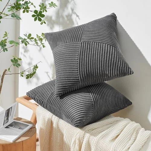 12x12 Inch Small Throw Pillow Covers Pack of 2 for Living Room Couch Bed Soft