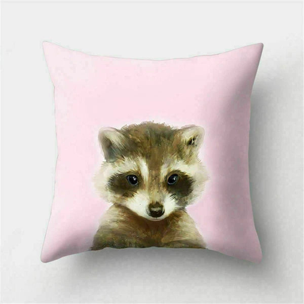 Decor Cushion Pink Throw Cover Case Cute Sofa Cover Animal Home Pillow