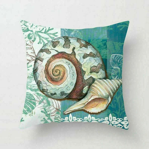 18" Retro Sea Animal Pillow Case Cover Throw Cushion Decor Polyester Sofa Home