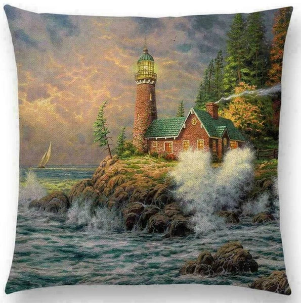 Scenery Country Sofa Decor Pillow Case Throw Cushion Cover Gift