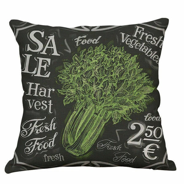Hand-painted Vegetables Sofa Cushion Cover Home Decor Pillow Case