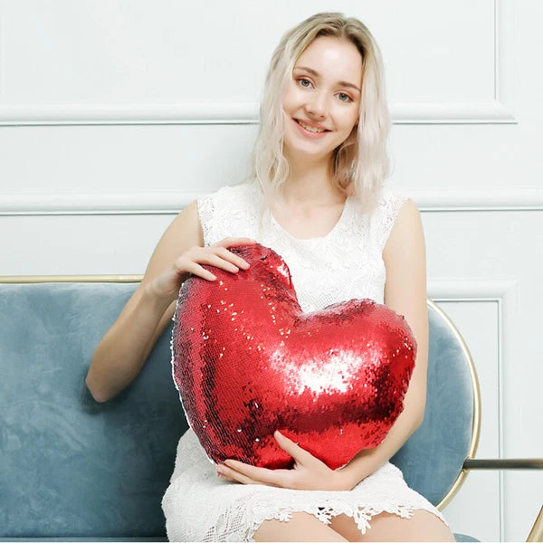 Sublimation Blank Reversible Sequin Pillow Case Cushion Cover for Home Sofa Car