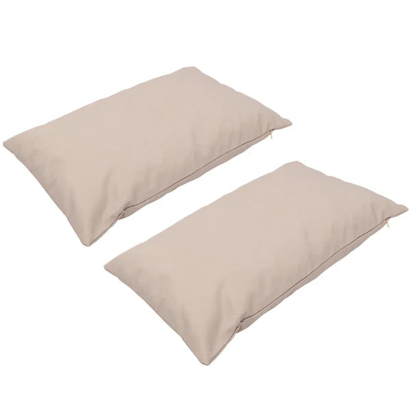 2 Pcs Waterproof Throw Pillowcase Couch Cushion Cover Outdoor Covers