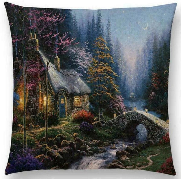 Scenery Country Sofa Decor Pillow Case Throw Cushion Cover Gift