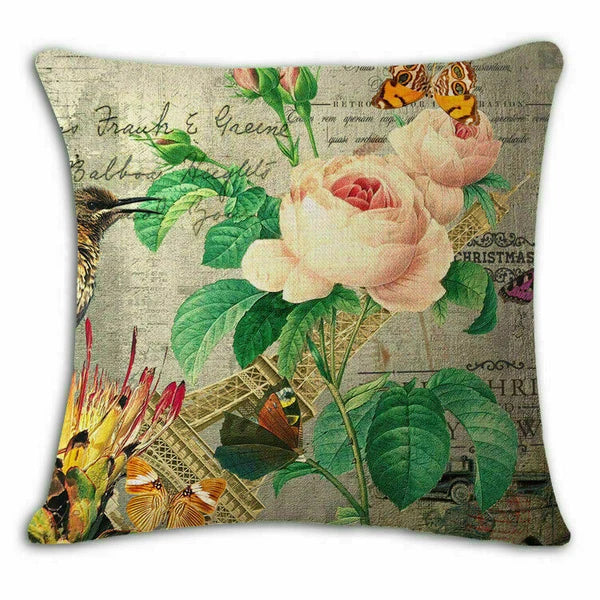 Decor Sofa 18" Retro Cover Cushion Home flower Case Throw