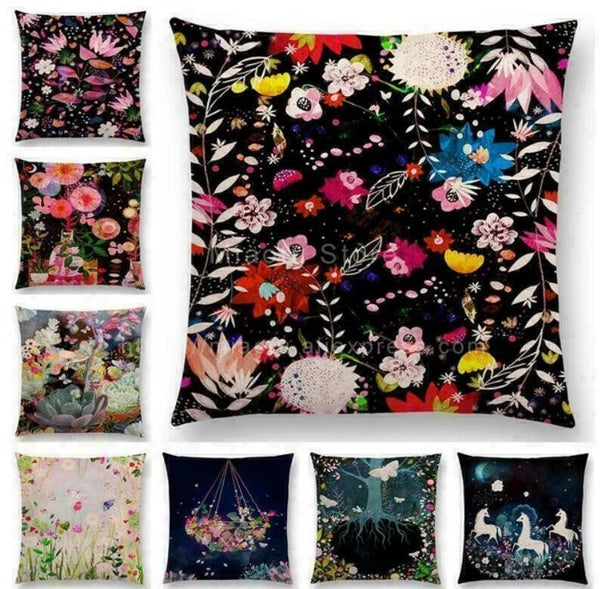 Cover Sofa Floral Case Cushion Pattern / Decor 18" pillow