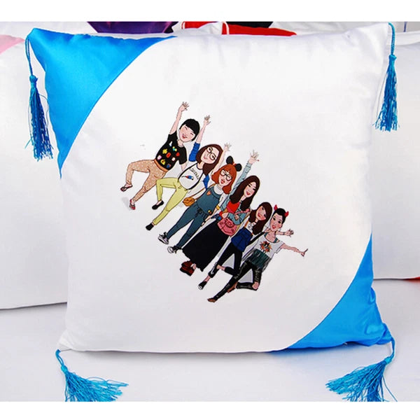4Pcs 16"x16" Sublimation Blank Throw Pillow Case Cover for Sofa Bed Car Decor