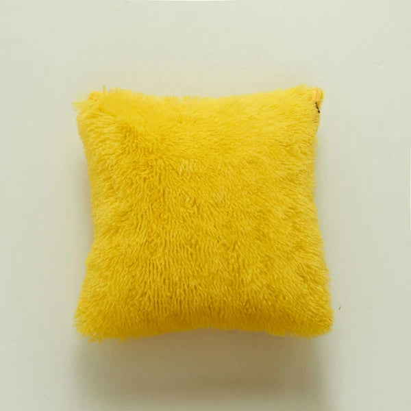 17" Fluffy Faux Fur Shaggy Pillow Case Plush Cushion Cover Sofa Bed Home Decor