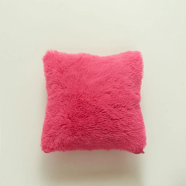 Fluffy Faux Fur Shaggy Pillow Case Plush Cushion Cover Sofa Bed Home Decor 17"