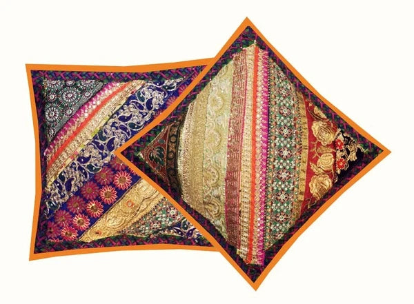 16"-2 Handmade Patchwork Home Sofa Pillow Cushion Covers Living Room Bed Covers