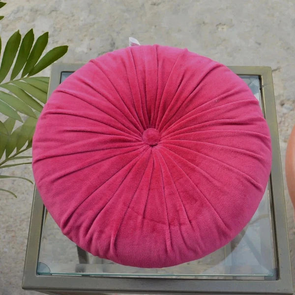 Round Velvet Cushion Cover – Soft Decorative Pillow for Sofa, Chair, Floor