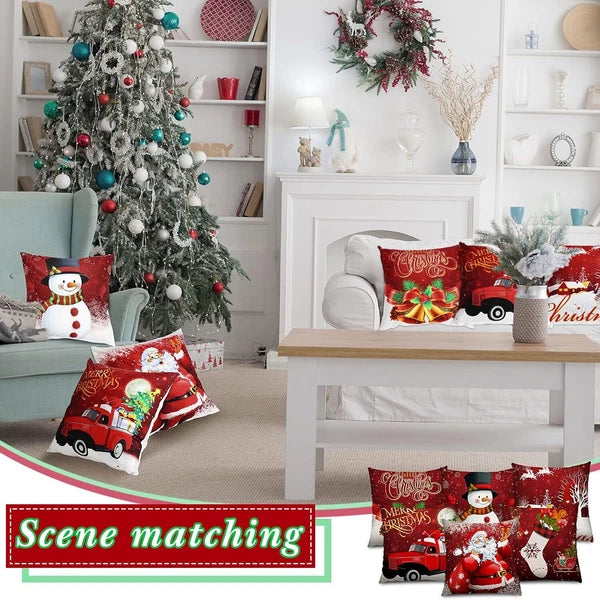 18in Christmas Pillow Case Cover Sofa Pillowcase Cushion Cover Home Decoration