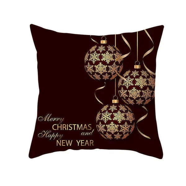 Christmas Deer Sofa Home Cover Pillow Case Throw Polyester Cushion Decor