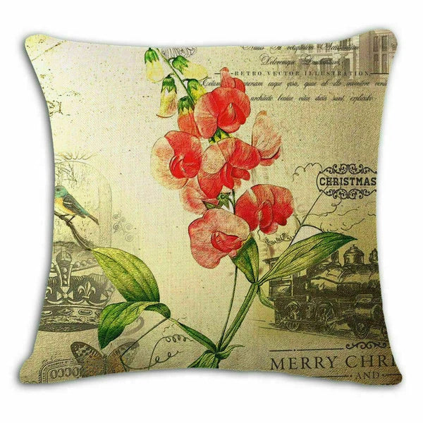 Decor Sofa 18" Retro Cover Cushion Home flower Case Throw