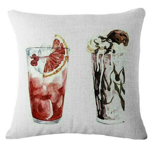 Decor Case Sofa Cover cup Cushion Throw 18" Home Beverage