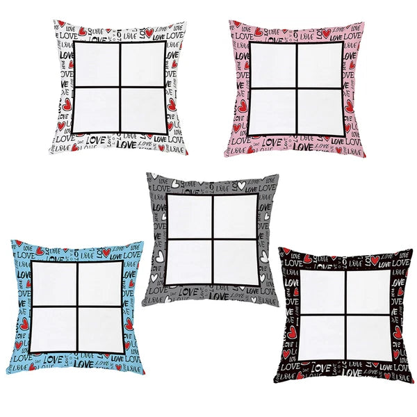 DIY Love Gift Sofa Bed Polyester Soft Cushion Cover Sublimation Blank Home Decor