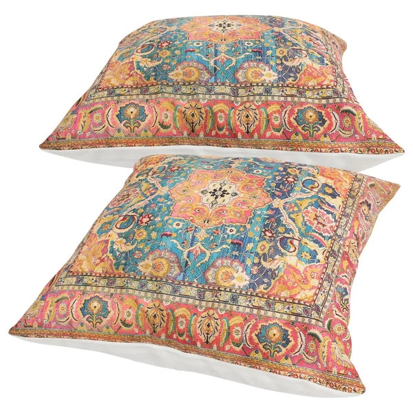 2 Pcs Pillow Case Square Cases Cushion Cover Boho Style Sofa Bed