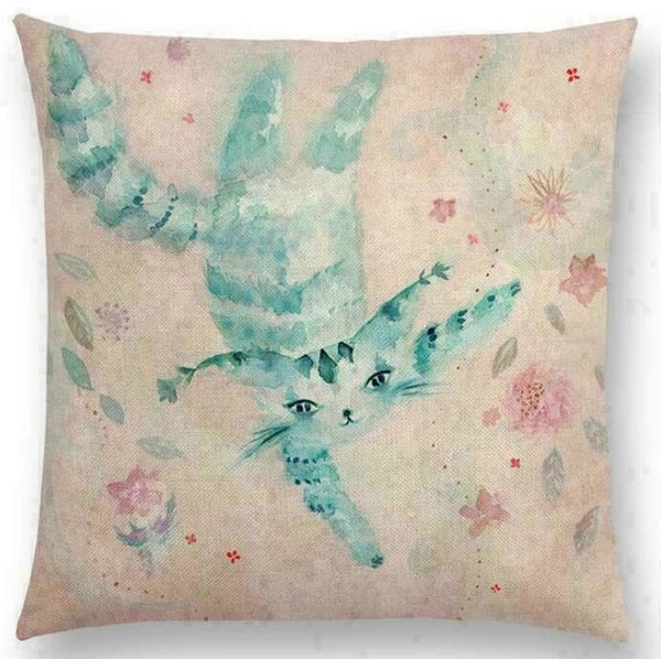 Throw Cushion Decor pillow Linen Case Sofa Fox Cotton Pattern