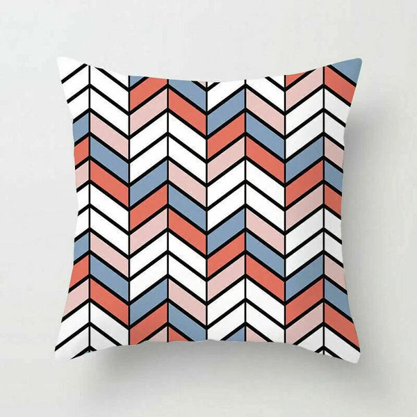 Polyester Geometric Sweet Pillow Case Sofa Waist Home Cover Cushion Decor 18"