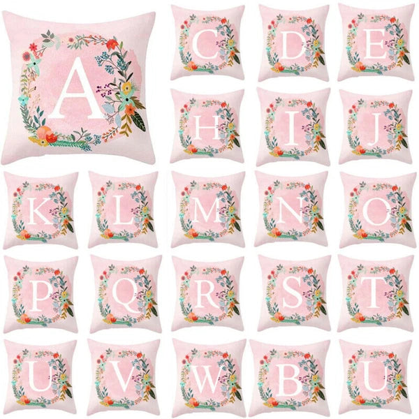 18inch Pink Letters Pillow Case Throw Sofa Home Decor Cushion Cover