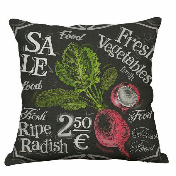 Hand-painted Vegetables Sofa Cushion Cover Home Decor Pillow Case