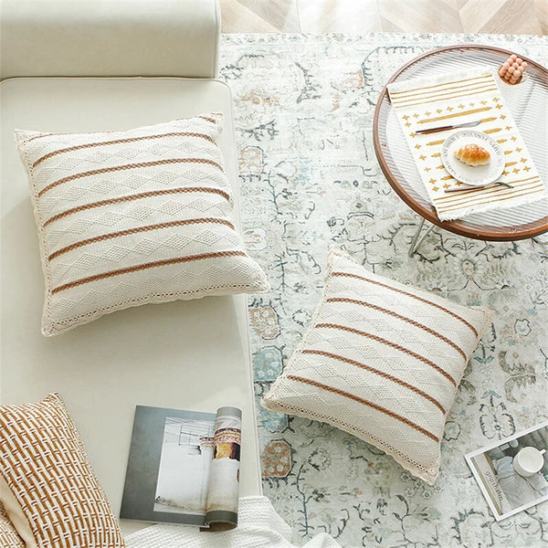 24 x 24 in Vintage Farmhouse Throw Pillow Cover Sofa Bed Cushion Covers Decor