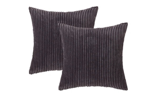 Striped Velvet Cushion Covers – Soft Decorative Pillowcases for Sofa & Bed