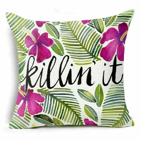 18'' Forest Plant pillow case sofa waist Home cover cushion Decor