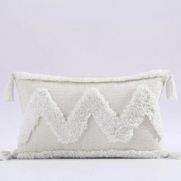 Cushion Cover Moroccan Tufted Tassel Throw Pillow Cover Macrame Pillow Case Sofa