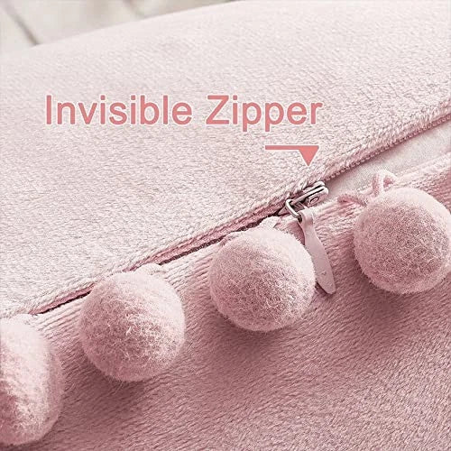 Top Finel Blush Pink Decorative Throw Pillow Covers for Couch Bed 20x20 Soft ...