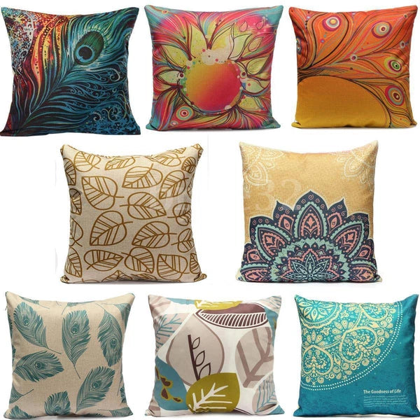 Leaves Feather   Cushion Cover Throw Pillow Case Home Sofa Car Decor